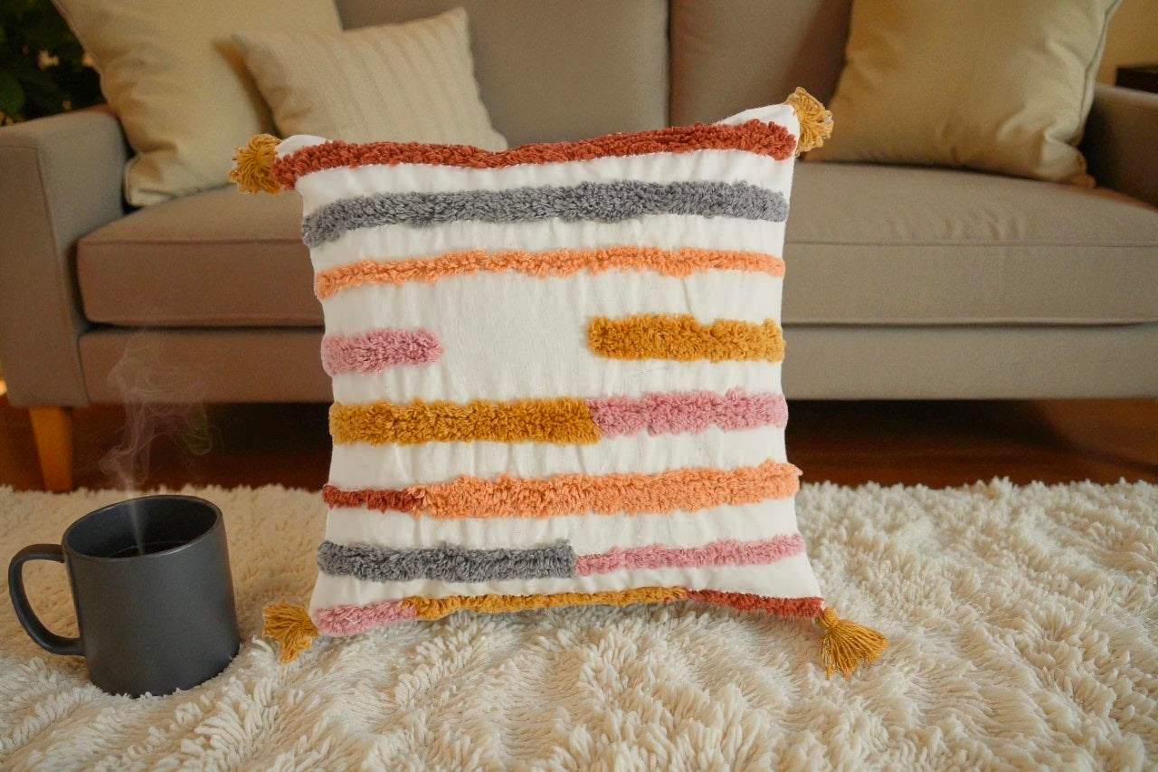 Traditional Indian Cotton Cushion Cover Ethnic Decor Pack Of 2