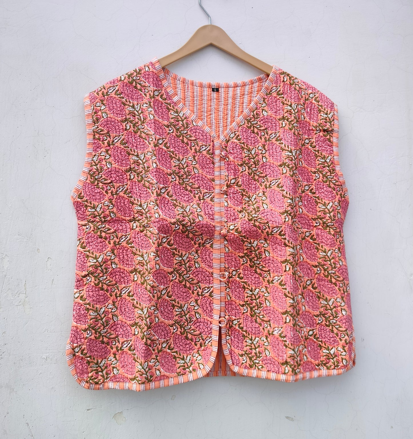 Handmade Cotton Bohemian Quilted Coat Reversible Winter Jacket
