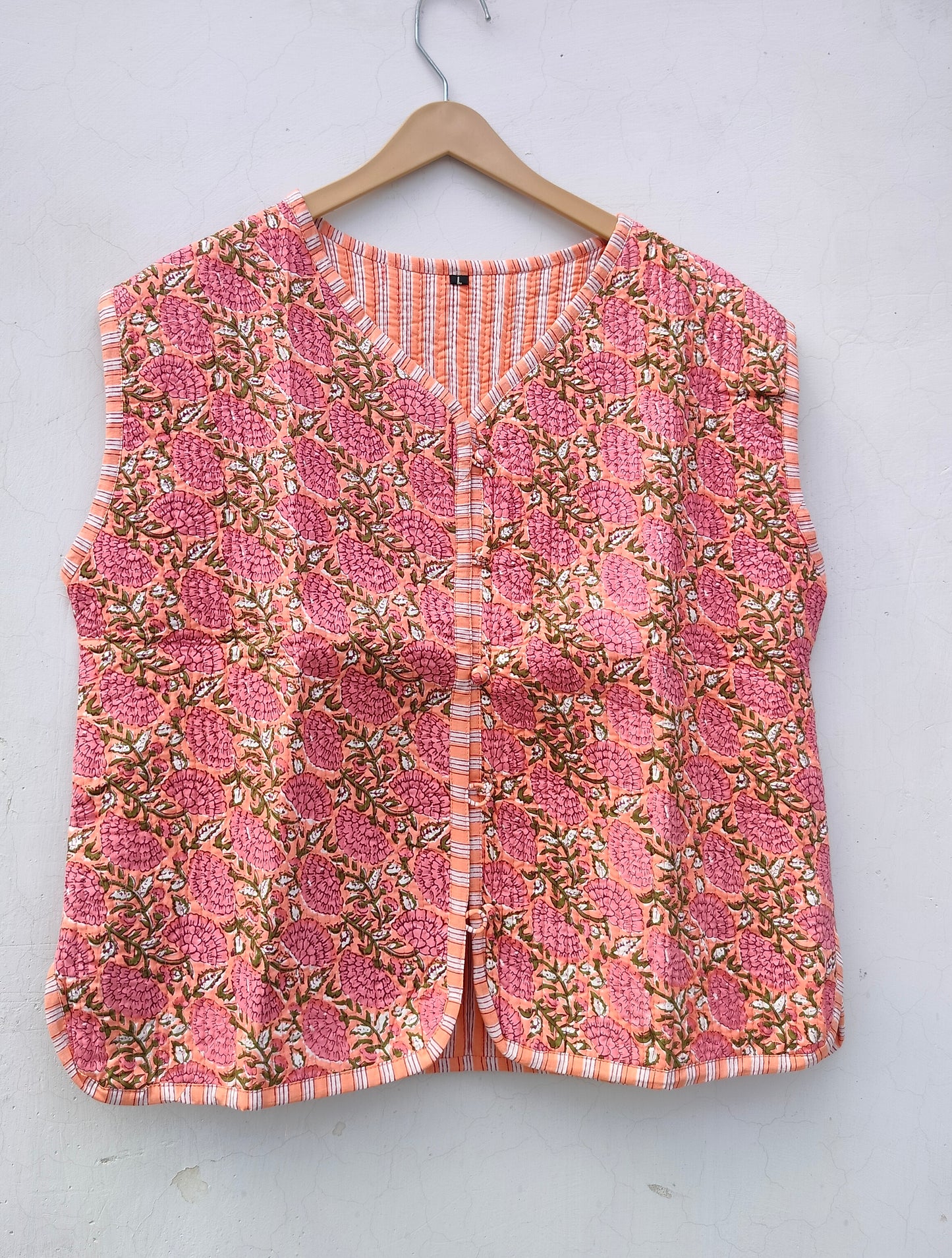 Handmade Cotton Bohemian Quilted Coat Reversible Winter Jacket