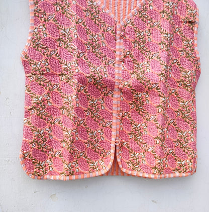 Handmade Cotton Bohemian Quilted Coat Reversible Winter Jacket