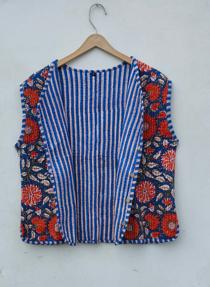 Cotton Quilted Jacket Handmade Boho Style
