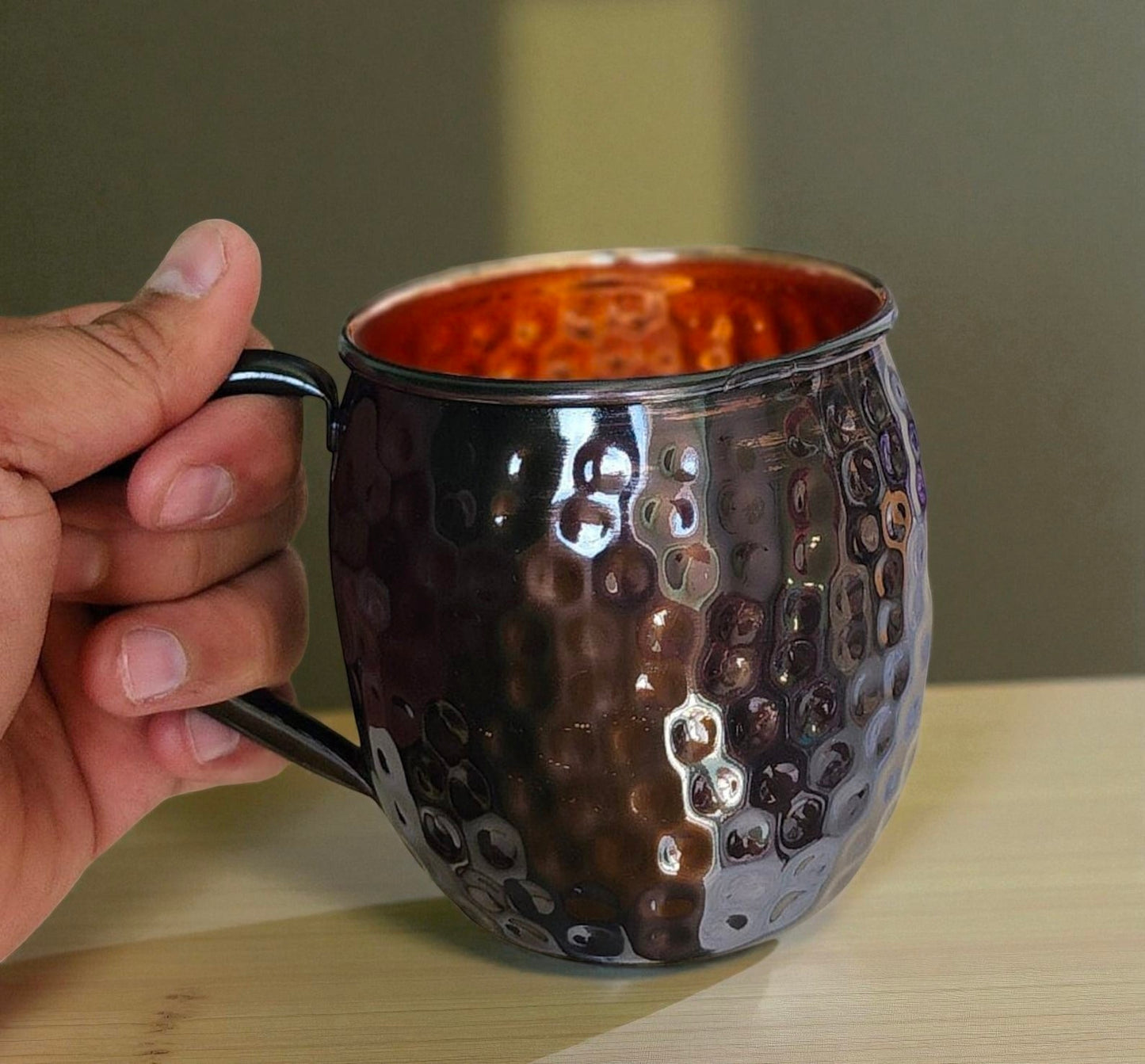 Copper Drinking Mug | Ayurvedic Water Cup | Handmade Copper Wellness Tumbler Pack Of 2 Pc