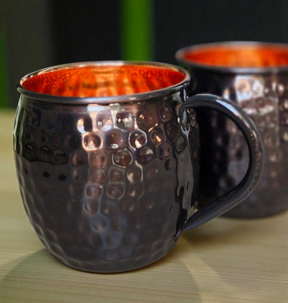 Copper Drinking Mug | Ayurvedic Water Cup | Handmade Copper Wellness Tumbler Pack Of 2 Pc