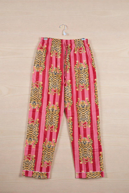 Hand Printed Cotton Pajama Set for Women | Soft Sleepwear Set