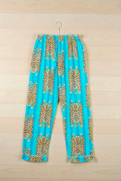 Women Cotton Pajama Set | Handcrafted Block Print Sleepwear | Boho Lounge 4 Pcs Set