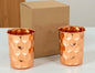 Pure Copper Water Glass | Handmade Ayurvedic Drinking Tumbler Pack Of 2 Pc