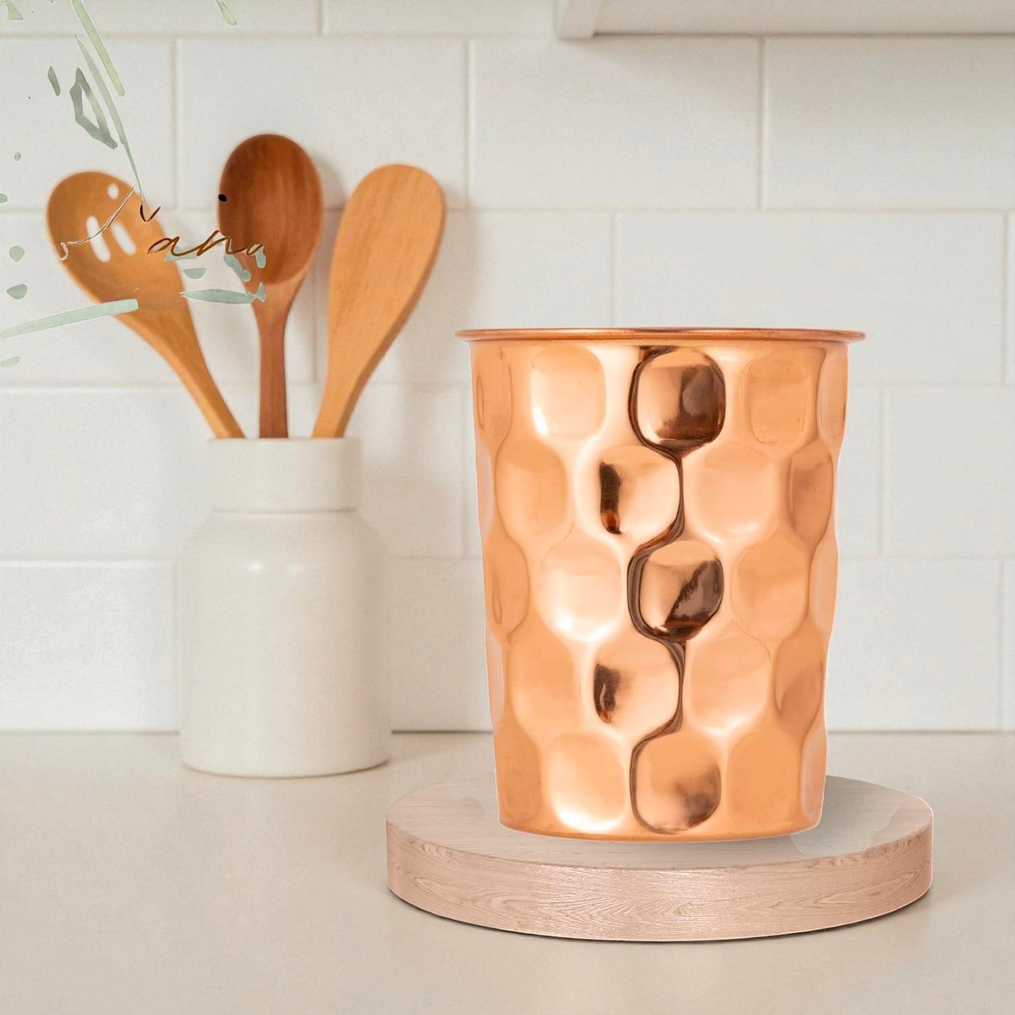 Pure Copper Water Glass | Handmade Ayurvedic Drinking Tumbler Pack Of 2 Pc