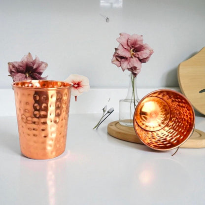 Ayurvedic Copper Glass Set | Healthy Drinking Copper Tumblers Pack Of 2 Pc
