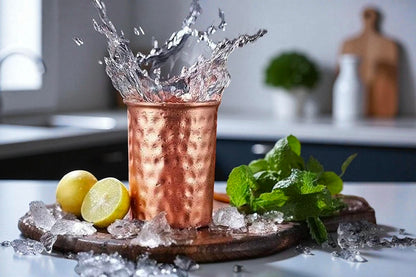 Ayurvedic Copper Glass Set | Healthy Drinking Copper Tumblers Pack Of 2 Pc