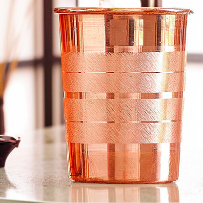 Copper Glass for Drinking Water | Pure Copper Ayurvedic Vessel Pack Of 4 Pc