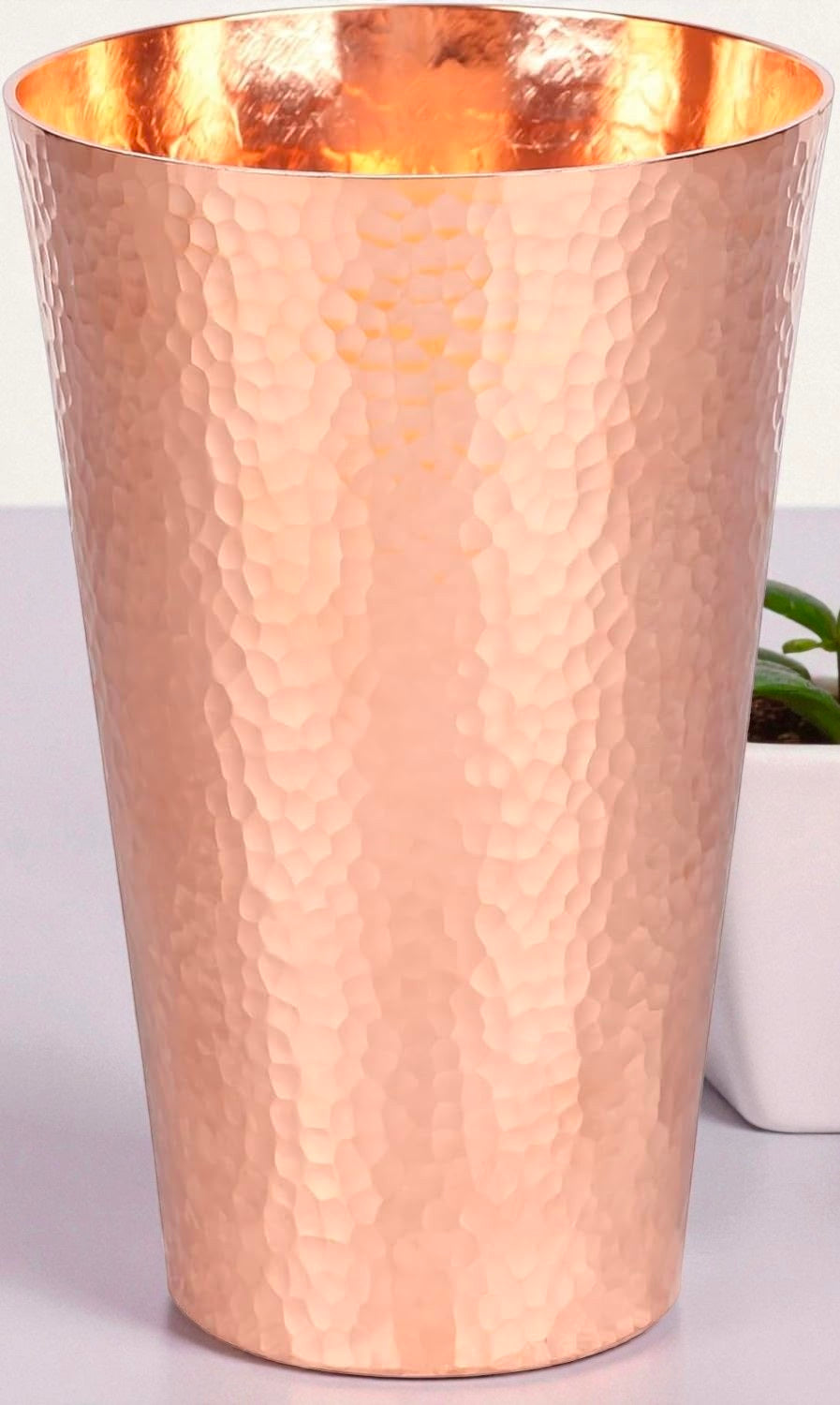 Ayurvedic Pure Copper Glass | Handmade Hammered Water Tumbler Pack Of 2 Pc