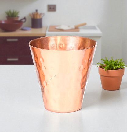 Handcrafted Pure Copper Water Glass | Handmade Drinking Copper Small Cup Pack Of 4 Pc
