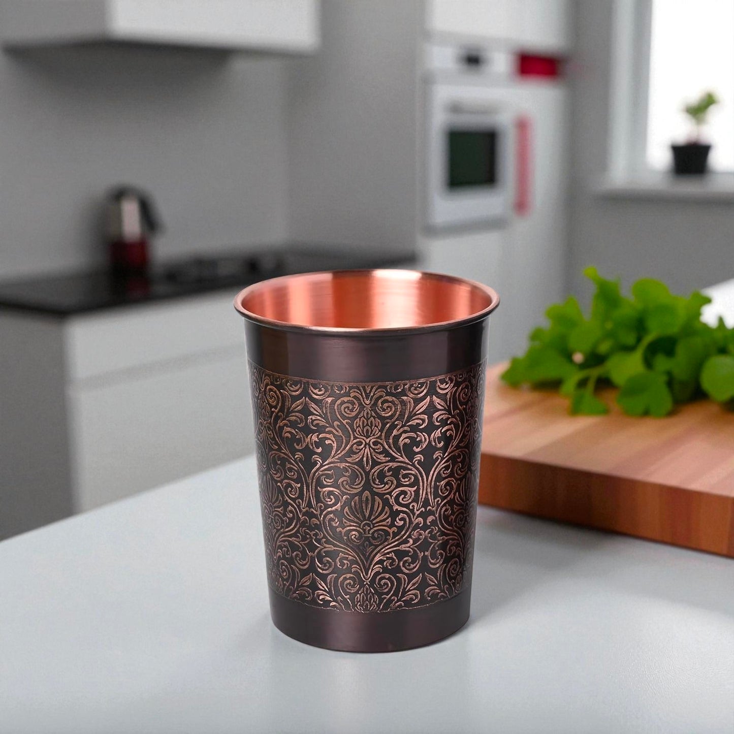 Copper Glass Set | 100% Pure Copper Water Cup for Home & Kitchen Pack Of 2 Pc