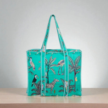 Boho Quilted Shoulder Bag – Eco-Friendly Fabric Handbag