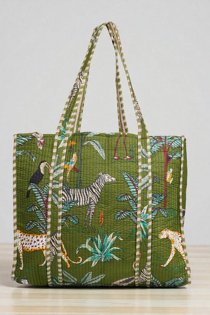 Quilted Crossbody Bag – Soft Cotton Fabric, Everyday Comfort