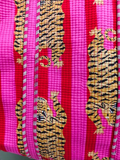 Soft Quilted Purse – Handstitched Cotton Shoulder Bag
