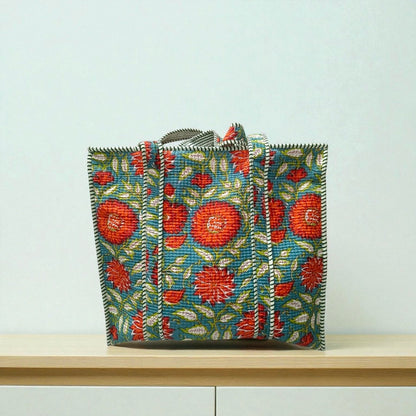 Quilted Pouch Bag – Handmade Cotton Accessory Purse
