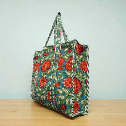 Quilted Pouch Bag – Handmade Cotton Accessory Purse