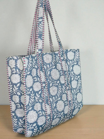 Indian Quilted Handbag – Simple, Stylish Cotton Carryall