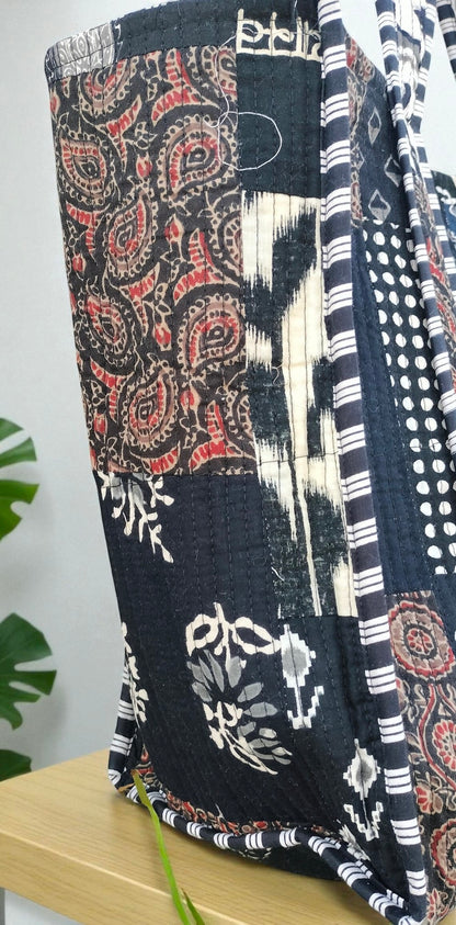 Indian Handmade Cotton Quilted Bag – Boho Tote for Everyday Use
