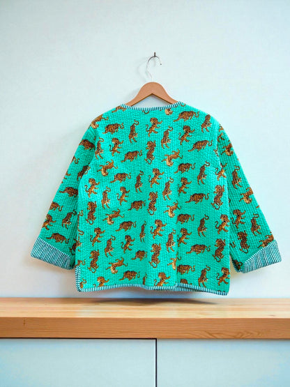 Block Print Cotton Quilted Jacket – Reversible Indian Jacket