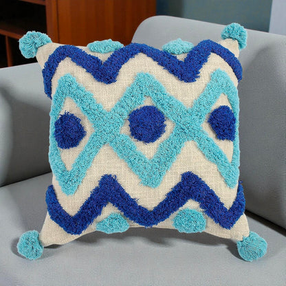 Handmade Cushion Cover Cotton Sofa Decorative Cushion Pillow Cover Cushion Case Pack Of 2