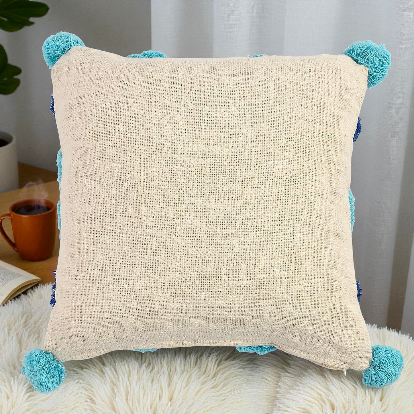 Handmade Cushion Cover Cotton Sofa Decorative Cushion Pillow Cover Cushion Case Pack Of 2