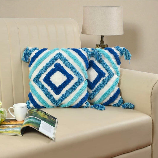 Handmade Cotton Embroidered Cushion Cover – Artistic Home Accent Pack Of 2