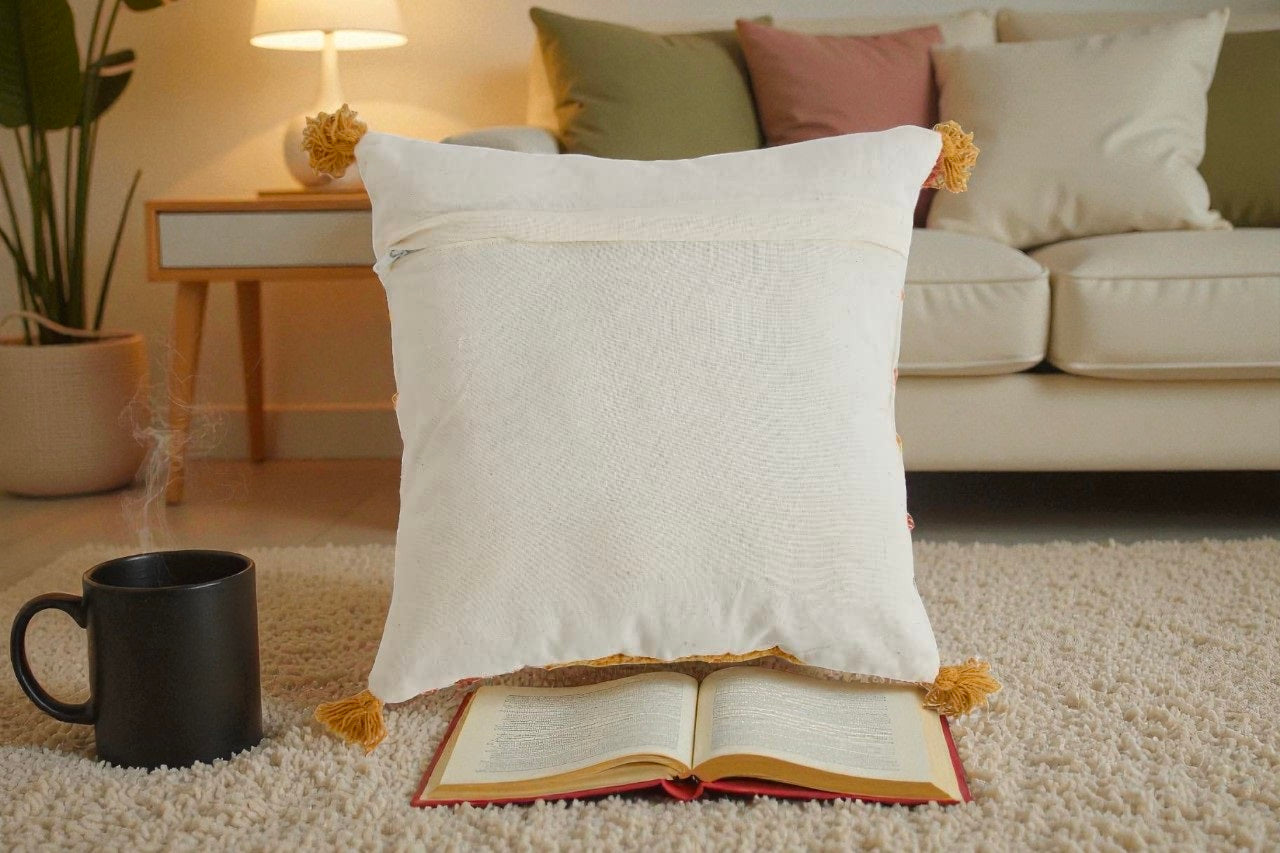 Traditional Indian Cotton Cushion Cover Ethnic Decor Pack Of 2