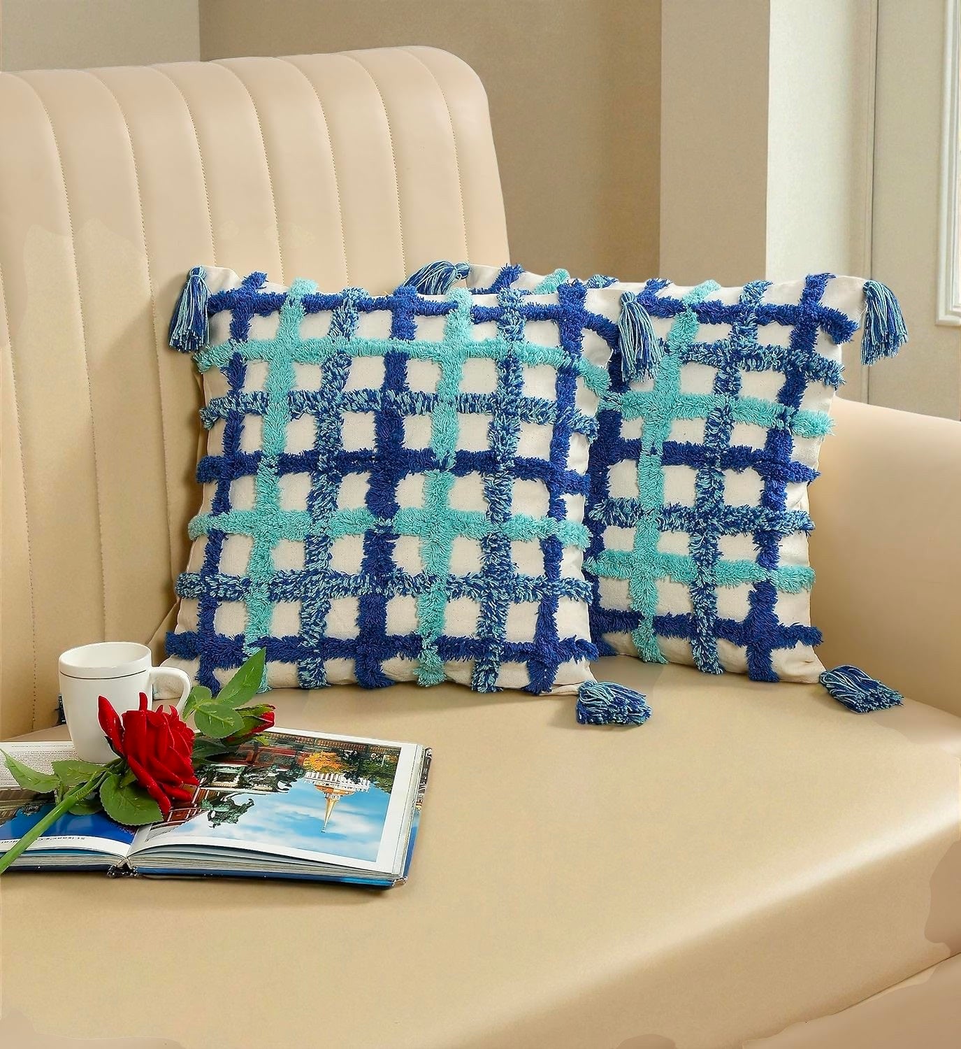 Embroidered Handmade Suzani Premium Cotton Cushion Cover Decorative Cushion Pillow Cover Cushion Case Pack Of 2