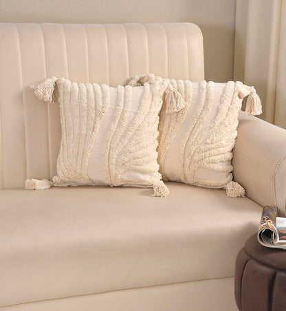 Handmade Cotton Cushion Cover Decorative Cushion Pillow Cover Cushion Case Pack Of 2