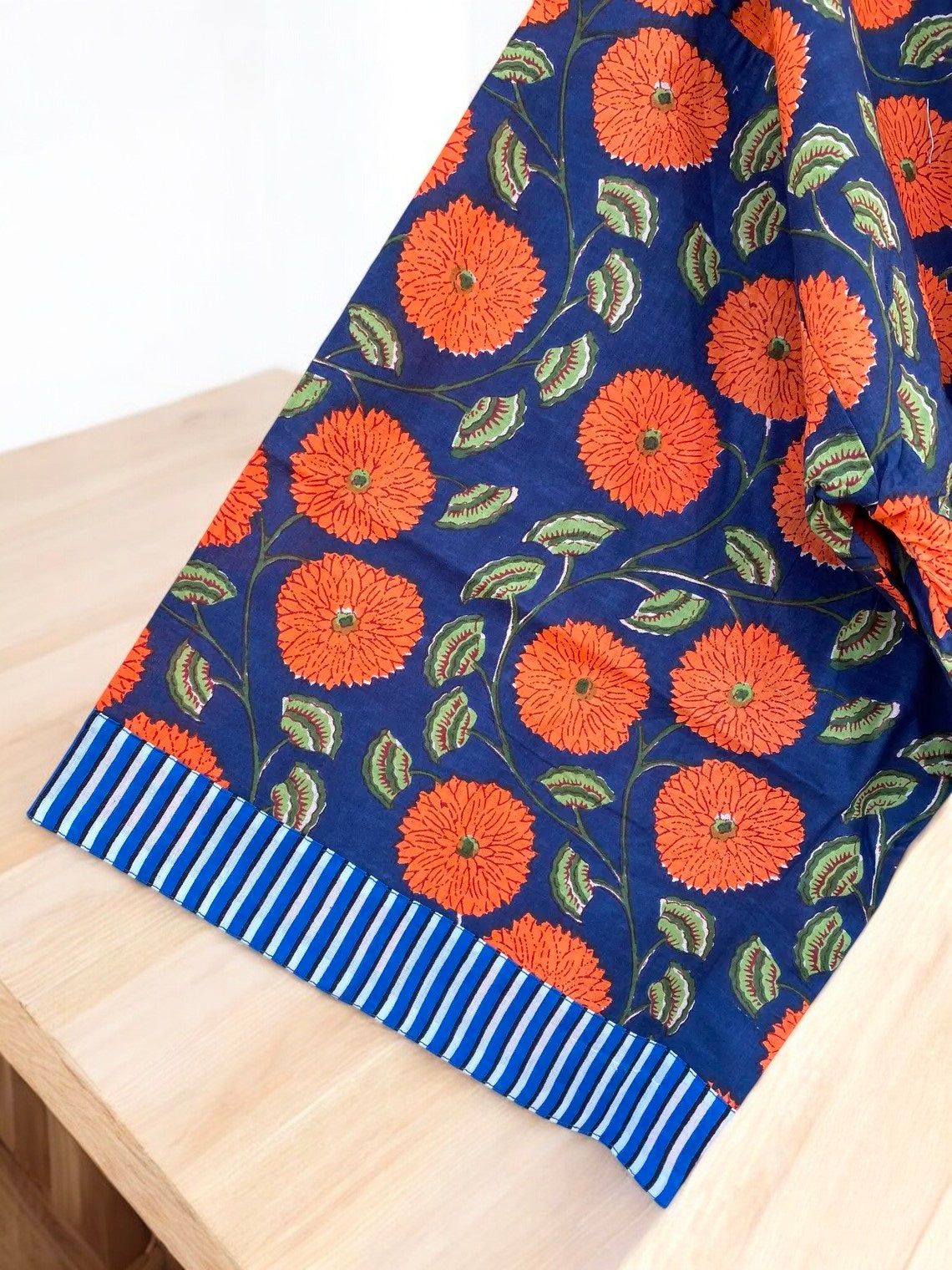 Women’s Handmade Cotton Block Print Kimono Robe | Lightweight Bohemian Kimono