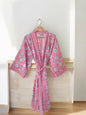 Boho Cotton Block Printed Kimono Robe | Women’s Handmade Indian Print Kimono
