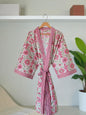 Hand Block Printed Cotton Kimono Robe for Women | Boho Indian Print Kimono
