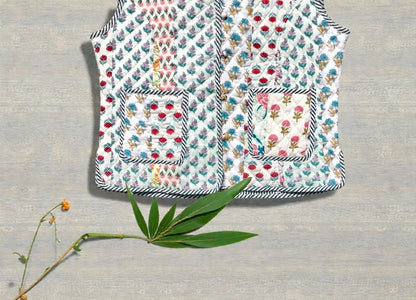 Handmade Block Print Cotton Jacket Reversible Boho Coat