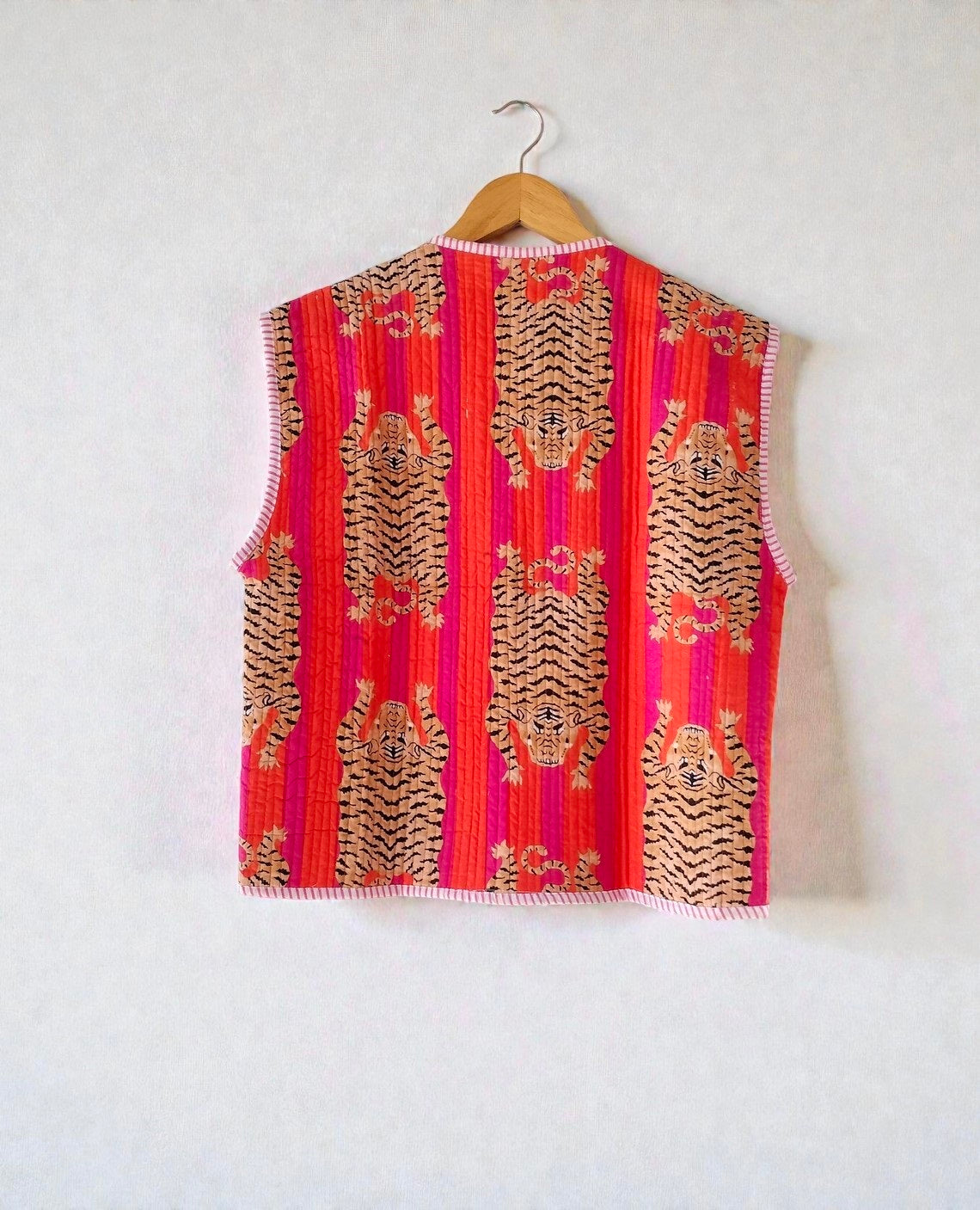 Hand Printed Cotton Quilted Women’s Jacket Reversible Ethnic Winter Wear