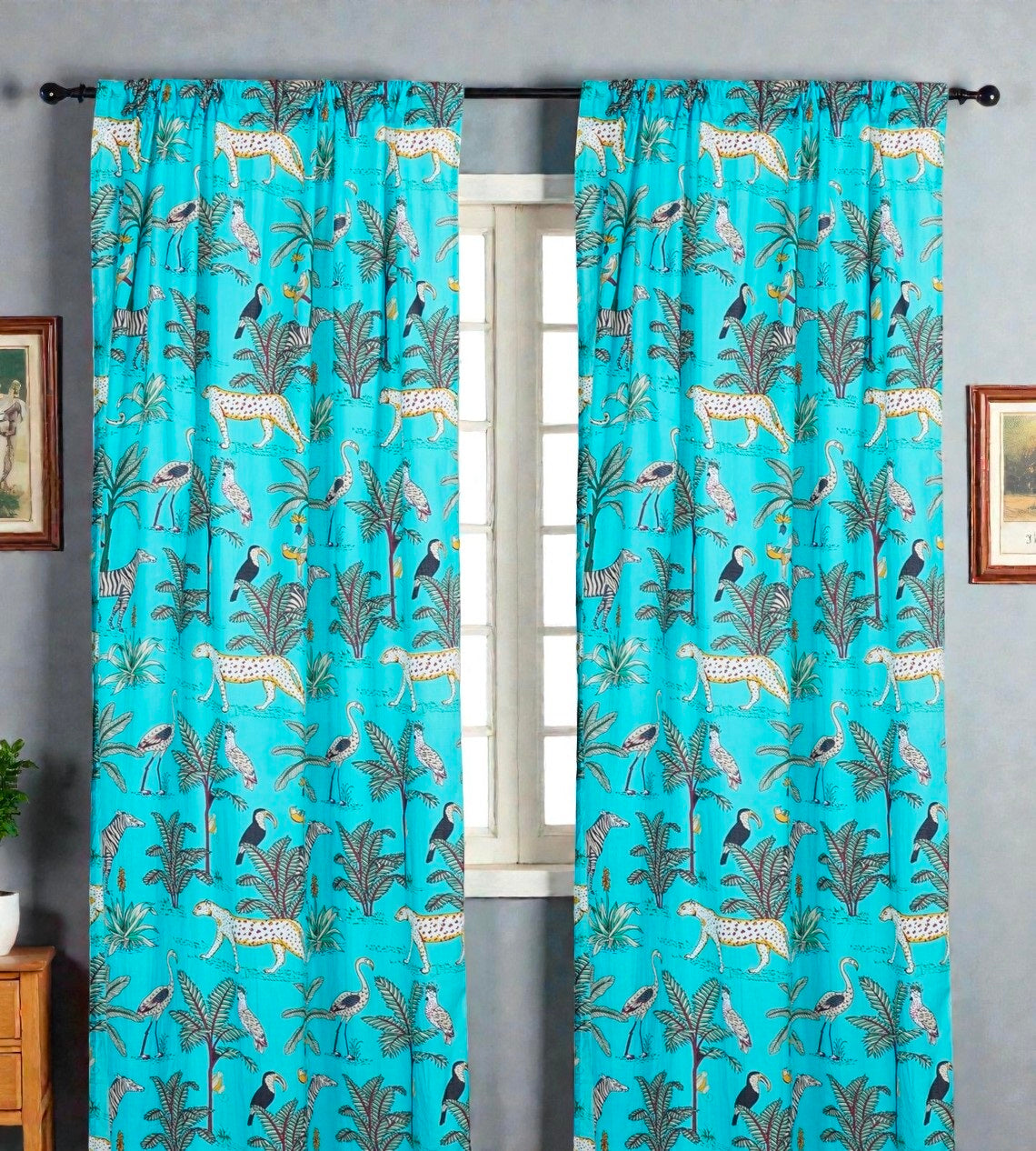 Ethnic Indian Block Print Curtains – 100% Cotton Window Panels