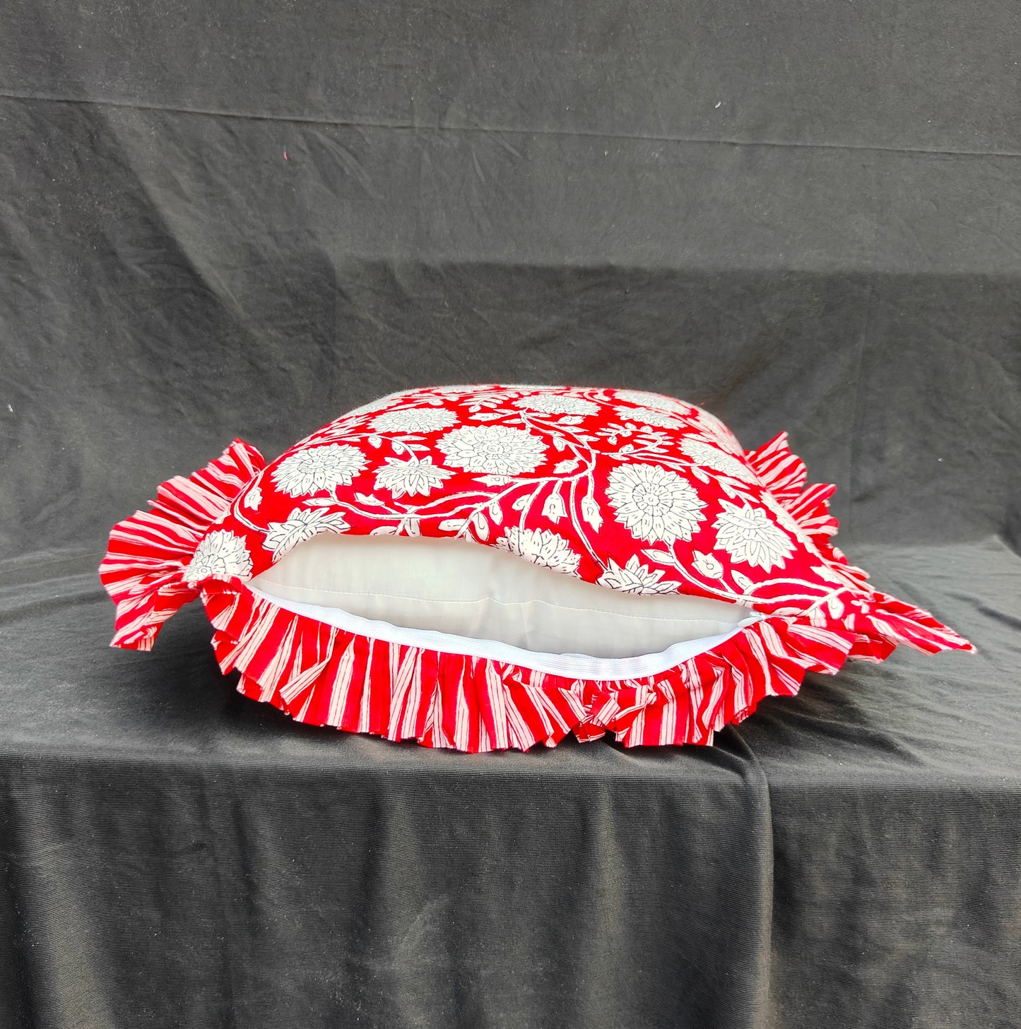 Hand Block Print Cotton Cushion Covers Cotton Sofa Decorative Cushion Pillow Cover Cushion Case 16" X 16" Inch Pack Of 4