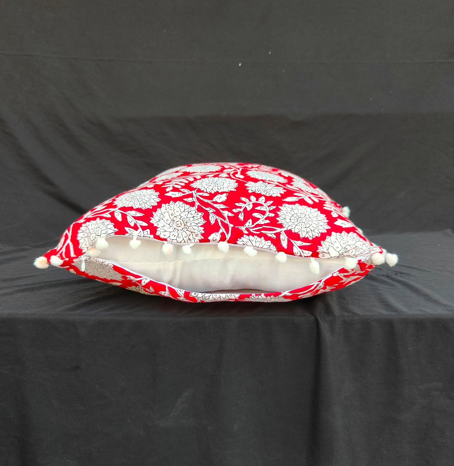 Indian Hand Block Cotton Cushion Cover 16" X 16" Inch Pillow Cover Pack Of 2