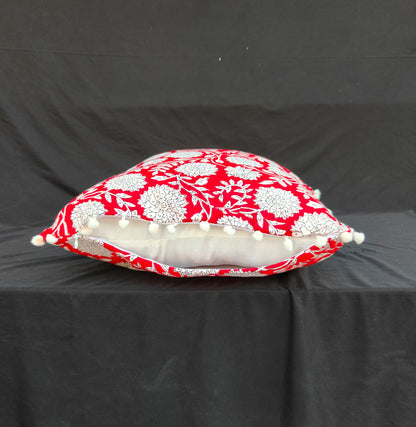 Indian Hand Block Cotton Cushion Cover 16" X 16" Inch Pillow Cover Pack Of 2