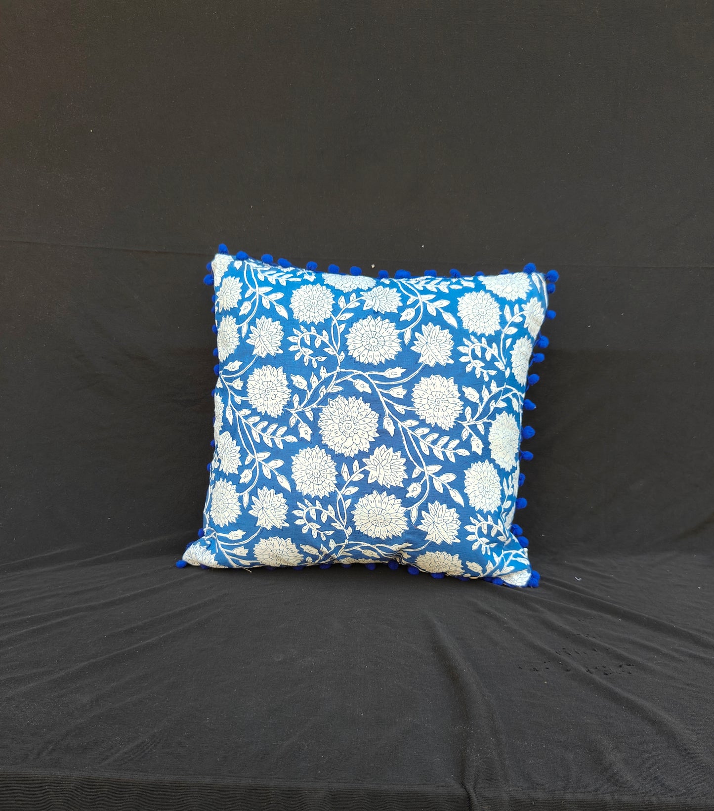 Indian Hand Block Cotton Cushion Cover 16" X 16" Inch Pillow Cover Pack Of 2