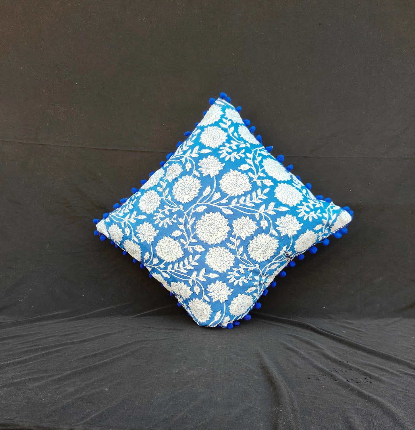 Indian Hand Block Cotton Cushion Cover 16" X 16" Inch Pillow Cover Pack Of 2