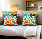 Embroidered Handmade Cushion Cover Cotton Sofa Decorative Cushion Pillow Cover Cushion Case 16" X 16" Inch Pack Of 2