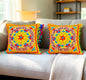 Embroidered Cushion Cover Cotton Sofa Decorative Cushion Pillow Cover Cushion Case 16" X 16" Inch Pack Of 2
