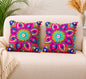 Indian Handmade Cushion Cover Cotton Sofa Decorative Cushion Pillow Cover Cushion Case 16" X 16" Inch Pack Of 2