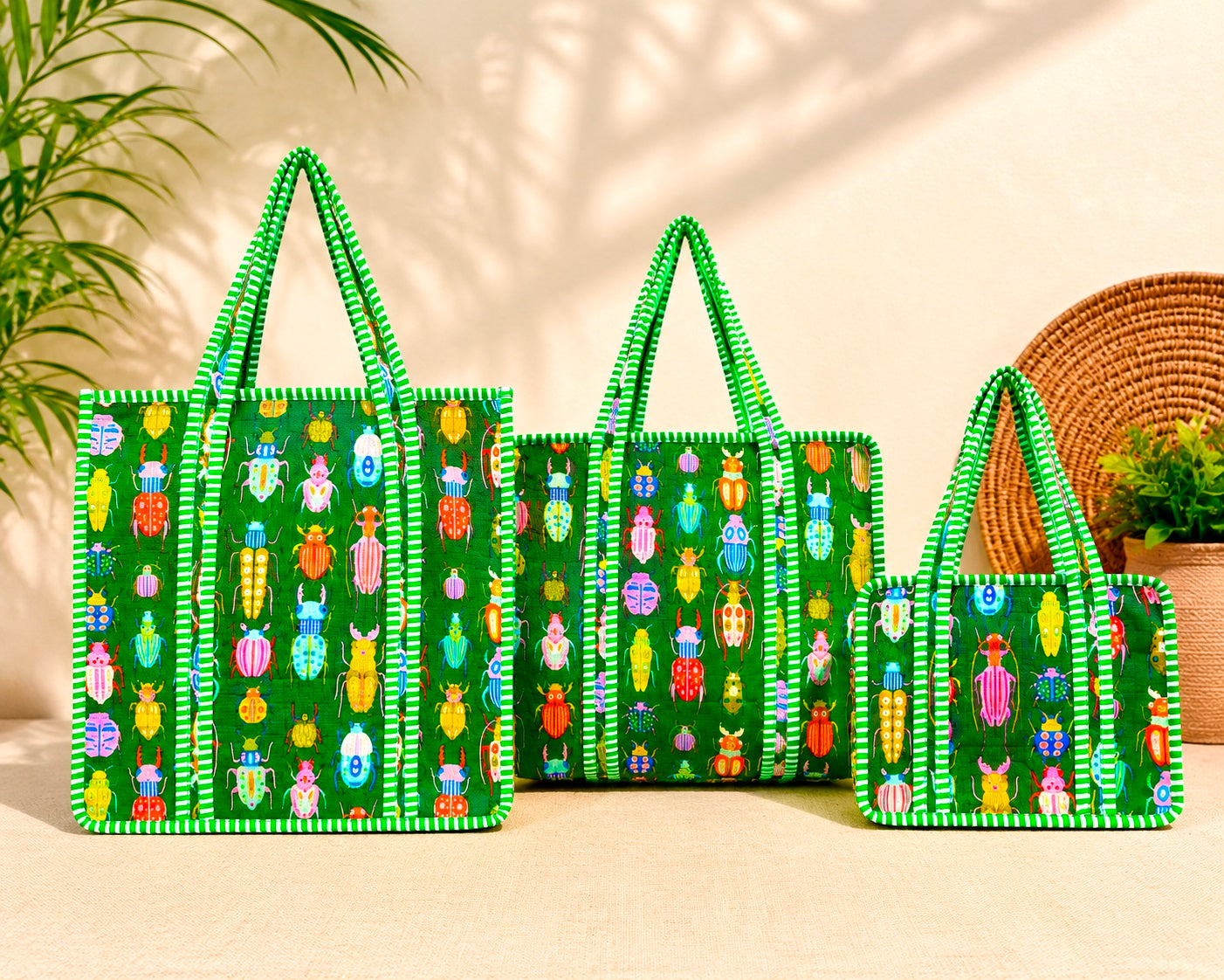 Quilted Sling Bag – Lightweight Cotton Purse for Women