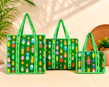 Quilted Sling Bag – Lightweight Cotton Purse for Women
