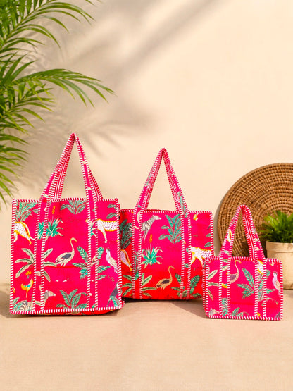 Quilted Crossbody Bag – Soft Cotton Fabric, Everyday Comfort