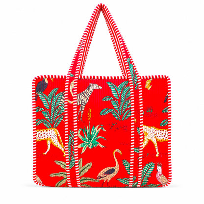 Handmade Set Of 2 Cotton Tote Bag Quilted Handbag, Boho Market Bag, Gift for Her