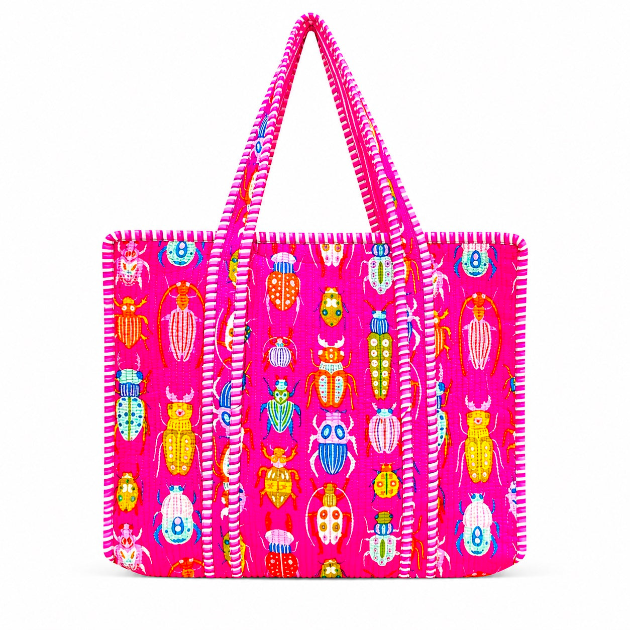 Boho Quilted Cotton Tote Bag, Embroidered Clutch Purse, Handmade Floral Carryall, Weekend Travel Bag Set Of 2 Pc